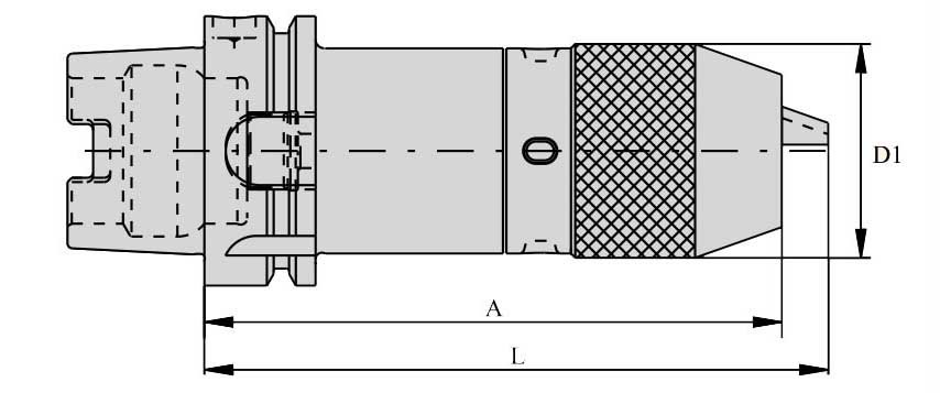 HSK-A 63 NCDC113 146 Integral Drill Chuck